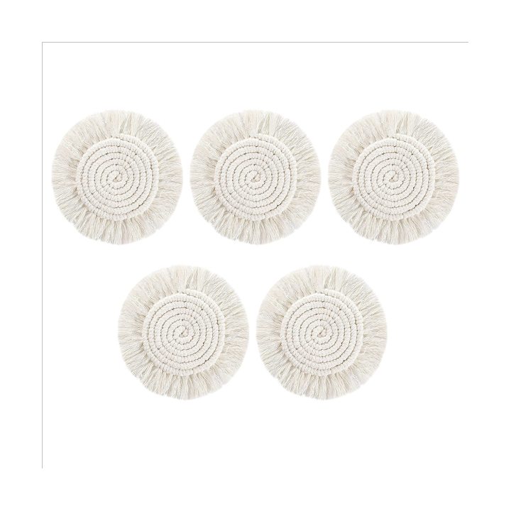 5piece-macrame-handmade-cotton-coasters-woven-coaster-for-coffee-table-boho-coaster-set-with-tassels-heat