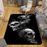 Skull Printed Carpets For Living Room Corridor Home Decor Sofa Table Non-Slip Living Room Bedroom Area Rugs Floor Mats Rug