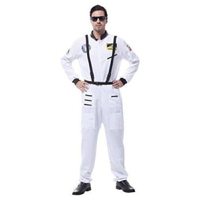 สินค้าขายดี+++ ชุดแฟนซีคอสตูมนักบินอวกาศสำหรับผู้ใหญ่ Astronaut White Adult Costume เป็นชุดแบบจัมพ์สูทเอวยืดด้านหลัง มีสายรัดบ่า ##ชุดแฟนซี ชุดเด็ก การ์ตูน Fancy Kids Christmas Haloween