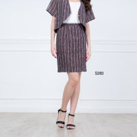 VERONIQA Skirt AM-S283 by AMILA สูทติ้งทวิต แบบสั้น IGPU23-1