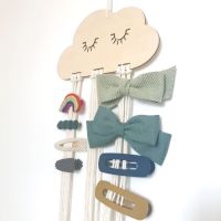 【hot】♕☸▤  Wood Accessories Hairpin Hair Band Bow Storage Pendant Hanging Decorations