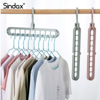 【Honey HHG】Sindax ไม้แขวนเสื้อเสื้อผ้ามายากล9รู,กล่องเก็บของตู้เสื้อผ้าที่แขวนเสื้อประหยัดพื้นที่ไม้แขวนตากเสื้อผ้าแห้งอเนกประสงค์พับได้