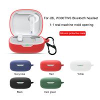 Silicone Protective Anti-drop Cover For JBL WAVE 300 TWS Wireless Bluetooth Earphones Case With Anti-Lost Buckle Accessories