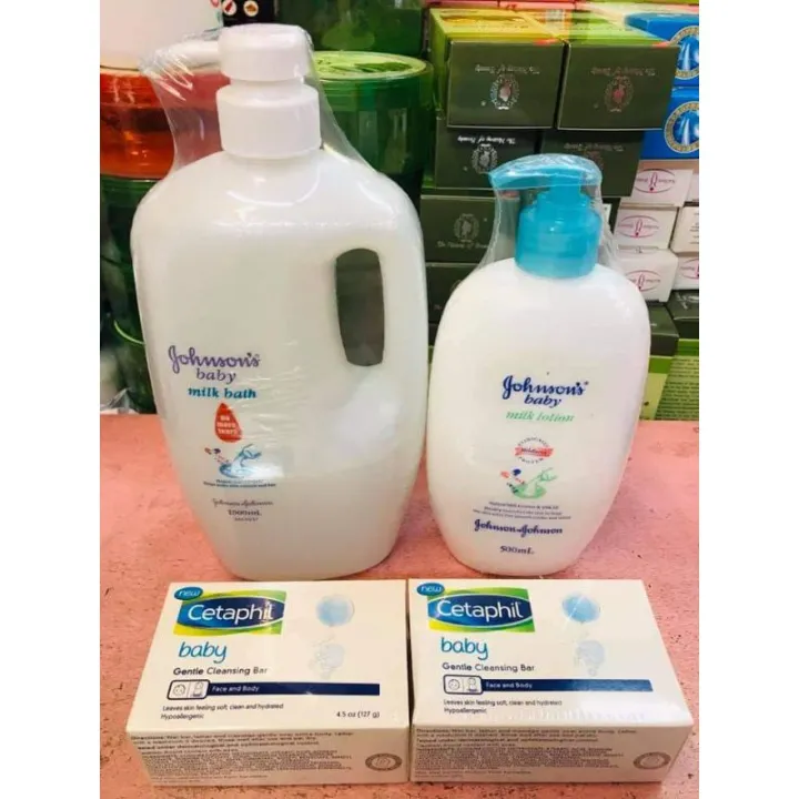JOHNSON'S BABY BATH and LOTION with CETAPHIL SOAP SET Lazada PH