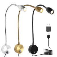 LED Hose Wall Lamp Bedroom Bed Hose Small Shot Lights Ming Uniform Reading Lamp USB Dimming Touch Wall Light Book Lights