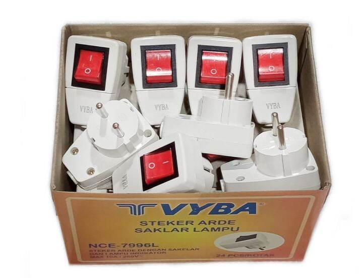 1 PCS Steker Lampu On Off Vyba / Steker + Saklar Lampu Colokan Saklar ...