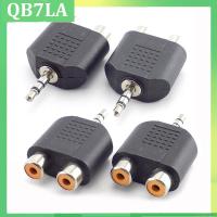 4pcs 3.5mm Plug Male to 2 RCA Female AUX Audio Adapter Y Type Splitter Connector For Earphone Stereo Headphone Speaker QB7LA