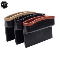 ❁✳✿ New Universal Car Organizer Seat Crevice Storage Box PU Leather Car Organizer Cup Holder Auto Side Pocket for Stowing Tidying