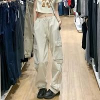 Straight-Leg Jeans High American Style Leg Waist Cargo Trousers Loose DaDuHey? Pants Womens Retro Wide Slimming