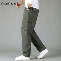 【CC】○☬☸  Men 2023 New Cotton Loose Pants Fashion Color Multi-Pocket Joggers Brand Trousers Size 6XL