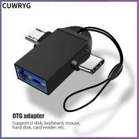 CUWRYG ไมโคร USB ตัวผู้รับส่งข้อมูลแบบพกพา USB C ตัวผู้ USB 3.0ตัวเมีย2 In 1ตัวแปลงอะแดปเตอร์ OTG