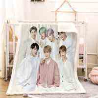 Beautiful girl solders gas 3D wall Plush Fleece Blanket picnic sofa