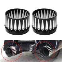 Motorcycle Pair Billet Aluminum Slip On 4.4" Exhaust Mufflers Tips End Caps For Harley Touring Electra Glide CVO 1995-2021 Haberdashery