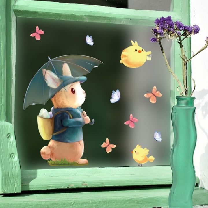 lz-cute-easter-window-stickers-cartoon-rabbit-sticker-bunny-wall-stickers-decals-happy-easter-decoration-poster