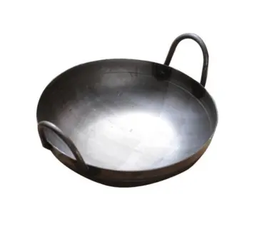 29/36cm Thick Cast Iron Frying Pan Flat Pancake Griddle Uncoated