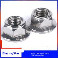 ✎☢◙ 304 Stainless Steel Self-locking Nut 304 Stainless Steel Hexagon Flange - M4 M5 M6 - Aliexpress