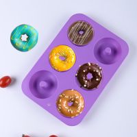 【hot】 3Pcs Donut Mold Easily Demoulding Heat-resistant Chocolate Non-stick 6-hole Silicone Pastry ！