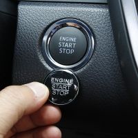 、‘】【’ Car Engine Start Stop Button Sticker Cap Trim Cover For 2018 Toyota Camry XV70 Car Interior Accessories