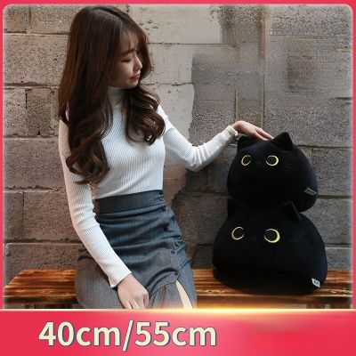 Black Cat Throw Pillow Creative Doll Plush Toy Office Cotton Doll Animal Plushies Toys for Girls Christmas Gift 8/30/40/55cm