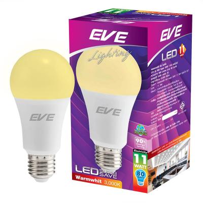 หลอด LED EVE A60 SUPER SAVE 11 วัตต์ WARMWHITE E27 [ส่งเร็วส่งไว มีเก็บเงินปลายทาง]