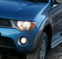 กระจกเลนส์ใส2005-2014 TRITON L200 Mitsubishi ของแท้สำหรับรถไฟหน้าฝาครอบ