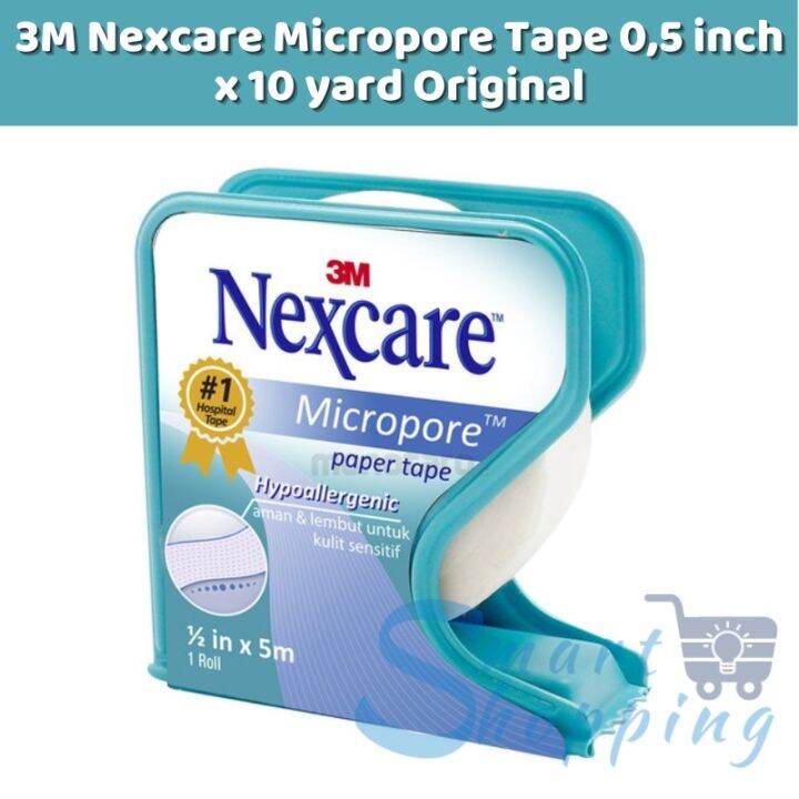 3M Nexcare Micropore Tape Plester Luka 0,5 inch x 10 yard Original