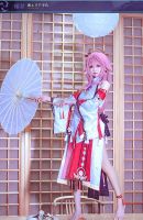 Genshin Impact Yae Miko Cosplay Costume Uniform Jacquard Fabric Wig Anime Chinese Style Halloween Costumes For Women Game