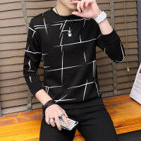 (HOT) เสื้อผ้าผู้ชายเกาหลี SpringNew พร้อมคอกลม