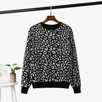 korean jumper Autumn winter Knitted Sweater Women oversized sweaters female leopard jacquard fashion wool blends pullover