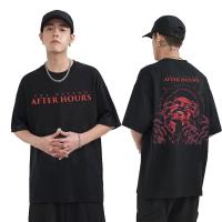 The Weeknd After Hours Double Sided Print Tshirt Man Hip Hop Tees Male Cotton Black T-shirts Men Casual Harajuku T Shirt