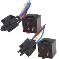 Relay Socket Automotive Waterproof 12V/24V Relay Socket Automotive Heavy Duty Copper Wires 4pinAutomotive Relay with The Fuse Relay Socket For Car Sirens Remote Start Fog Lights intensely