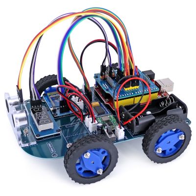 【hot】✕☇✼ N20 Motor 4WD Car Bluetooth-compatible with 4-digit Display Ultrasonic Module /Tutorial for