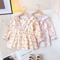 2023 Summer Girals Floral Dress Spring New Long Sleeve Sweet Princess Party Birthday Dresses Cute Girls Clothing 2-6Years  by Hs2023