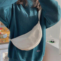 แฟชั่นไนลอนไหล่ Dumpling กระเป๋า Light Crossbody กระเป๋าขนาดใหญ่ความจุกระเป๋าเอว Silod สี Half-Moon Hobo กระเป๋าคลัทช์ช้อปปิ้ง