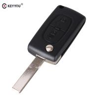 【❤】 islwpi KEYYOU 2ปุ่ม Flip Folding Remote Key สำหรับ Citroen C2 C3 C4 C5 C6 C8 Xsara Picasso CE0536ฟรี