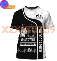 【 xzx180305 】Photographer Custom 3D Shirts Freeze Time Photography Camera t Shirt, Photography Shirt -3