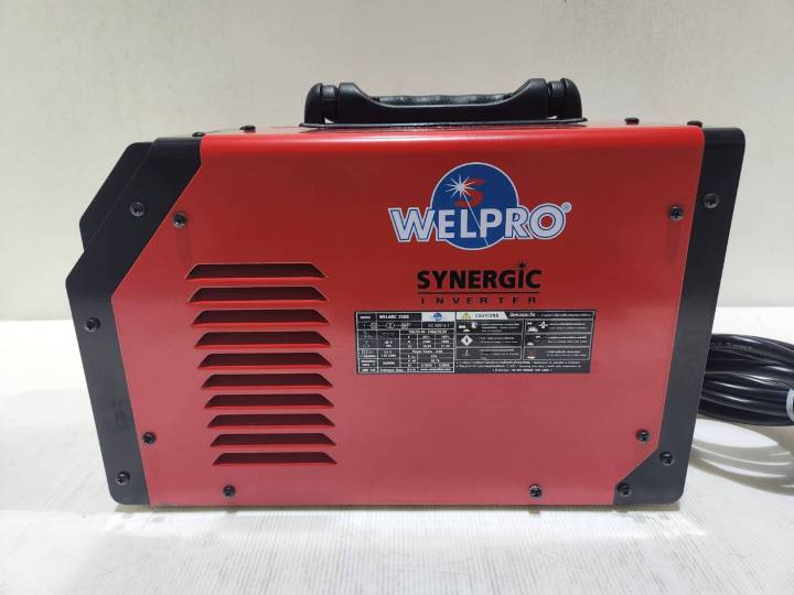 เครื่องเชื่อมตู้เชื่อมอินเวอร์เตอร์-synergic-กระแสไฟเชื่อม-250a-welpro-รุ่น-welarc-250s-รับประกัน-3ปี-มีใบกำกับภาษี