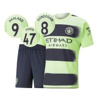 shot goods 2022 2023 MAN-CITY Third Kits Football Jersey Set Adults Jersey Shorts Set Mens Sports Clothing Soccer Suit S-2XL