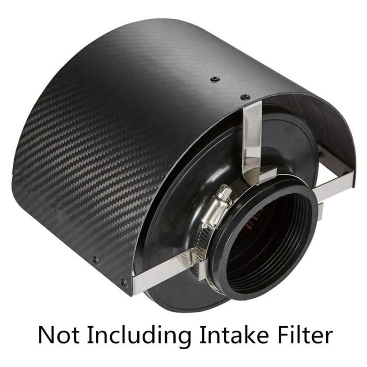 car-cold-air-intake-cone-sport-air-filter-cover-motion-air-filter-cover-heat-shield-carbon-fiber