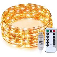 5/10/20M String Copper Wire LED Christmas Light Ourdoor Remote Fairy Lights Battery/ USB Garland For Party Home  Wedding Decor Fairy Lights