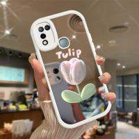 เคสสำหรับ Infinix Hot 11 Play ภาพวาดสีน้ำมันดอกไม้ร้อน11S/ Hot11รูปแบบ X688C ฝาหลังพื้นผิวกระจกเคสกันกระแทกกล้องกันกระแทก