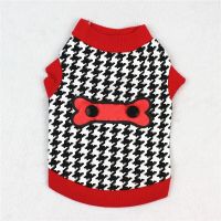 Pet cotton sweater classic houndstooth style dog jacket cat dog casual clothing kitten puppy vest teddy bear jacket pet clothes Clothing Shoes Accesso