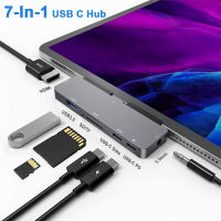 jianzhifen USB C สำหรับ IPad Pro ฮับต่อพ่วง IPad สวิตช์ MacBook Air อากาศแท่นวางมือถือด้วย4K HDMI USB-C PD Sd/tf USB 3.0 3.5มมแจ็คเสียง