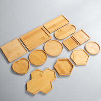 ถาดไม้ไผ่ Placemat รอบสแควร์ถ้วยกาแฟแก้ว Coaster Pots Planter Anti-Fade ผู้ถือแว่นตา Home Kitchen Accessories