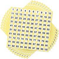 300 Sheets Number Labels Stickers 1-100 Numbers Round Stickers 0.4 Inch Small Self-Adhesive Number Labels for Office