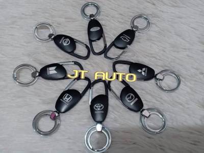 พวงกุญแจรถยนต์ พวงกุญแจรถยนต์สีดำด้าน ฮอนด้า โตโยต้า อิซูซุ ฟอร์ด นิสสัน มิตซุ พวงกุญแจรถ พวงกุญแจโลหะสีดำด้าน แบรนด์รถยน