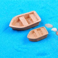 Fairy Garden Ornament Mini Boat Ocean Beach Aegean Sea Resin Dollhouse Decoration