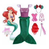 COD SDFGERGERTER Girls Little Mermaid Ariel Princess Dress For Kids Cosplay Costume ChildrenS Party Ootd For Kids Girl