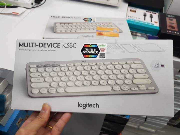 logitech-รุ่นใหม่มีภาษาไทยอังกฤษ-keyboard-k380-multi-device-bluetooth-keyboaeden-th-sand
