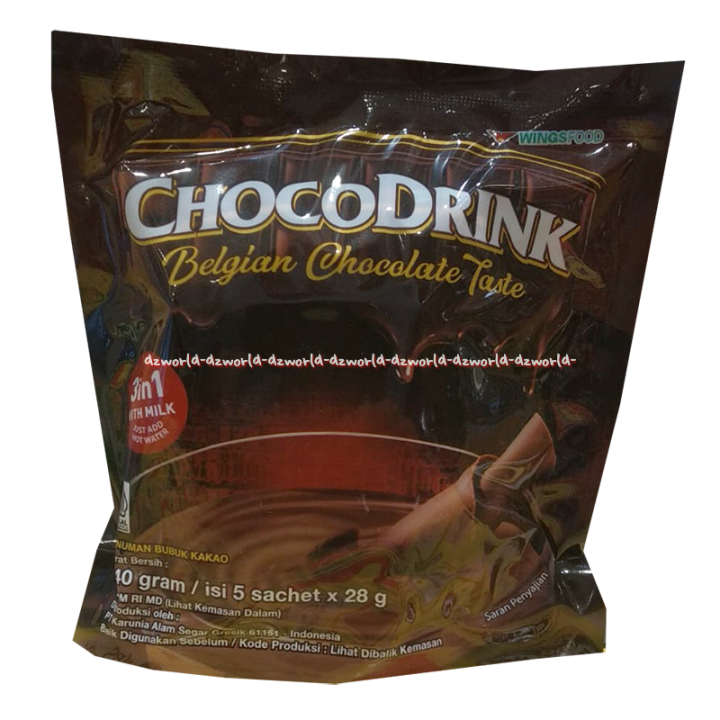 Chocodrink 5sachet Belgian Chocolate Taste Minuman Rasa Coklat Cokelat